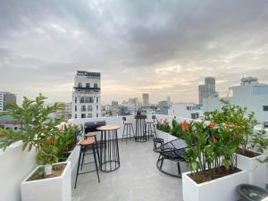 Balkón nebo terasa v ubytování Eleva Apartment