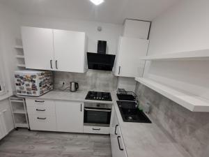 Η κουζίνα ή μικρή κουζίνα στο Noclegi Akacjowa 24