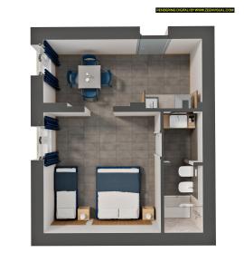 Půdorys ubytování Hotel Delfino