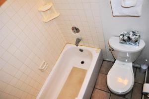 un bagno con vasca, WC e lavandino di Snowflake 1 Bed plus Den 2 Bath SFAF a Copper Mountain