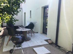 Balkón nebo terasa v ubytování Gite des 3 cigognes