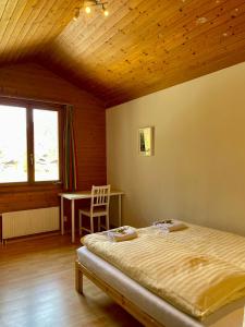 Letto o letti in una camera di Alpine Base Hostel - Adults only
