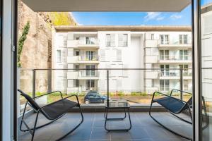 Balkón nebo terasa v ubytování Nara by KAAMAH