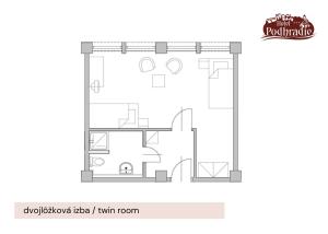Půdorys ubytování Hotel Podhradie