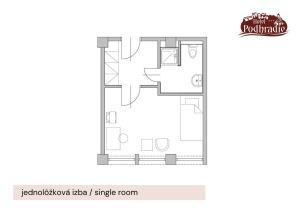 Půdorys ubytování Hotel Podhradie