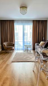 Χώρος καθιστικού στο Apartament No9 Double Rest Jastrzębia Góra +43 φωτογραφίες