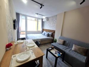 Posezení v ubytování Malavi DV34 top center apartment Ruse