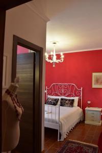 Postel nebo postele na pokoji v ubytování Casa vacanze alta Sabina-el pueblecito-oliveto