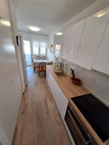 Kuchyň nebo kuchyňský kout v ubytování Apartment Doris