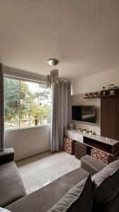 Postel nebo postele na pokoji v ubytování Flat 202 Topo da Montanha + 11 fotografií