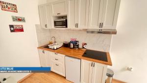 Kuchyň nebo kuchyňský kout v ubytování Little Americas Westend Apartments