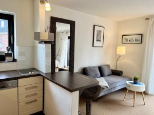 Η κουζίνα ή μικρή κουζίνα στο Appartementhaus Seemöwe Zwergmöwe