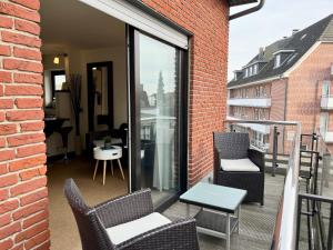 Μπαλκόνι ή βεράντα στο Appartementhaus Seemöwe Zwergmöwe