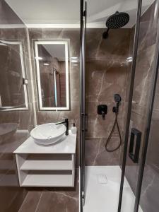 Koupelna v ubytování Hotel Stari Dvor