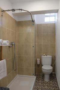 グラナダにあるcasa mirador de san miguelのトイレとシャワー付きのバスルーム