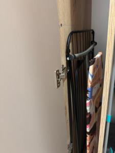 an open door with a bunch of boxes at Байсанат 2 in Karagandy +3 photos