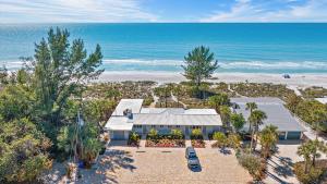an aerial view of a house on the beach at Las Hermanas 4 in Longboat Key