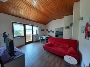 Χώρος καθιστικού στο Casa Bepi balcone
