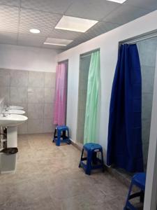 Koupelna v ubytování Auquis Hostel