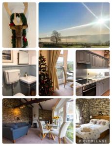 a collage of pictures of a kitchen and a living room at Ryedale Cottage in Helmsley +25 photos