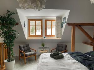 Postel nebo postele na pokoji v ubytování JESTED21 Apartmány