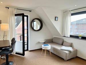 Χώρος καθιστικού στο Appartementhaus Seemöwe Korallenmöwe