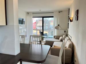 Χώρος καθιστικού στο Appartementhaus Seemöwe Strandmöwe