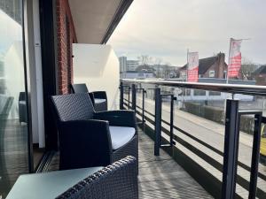 Μπαλκόνι ή βεράντα στο Appartementhaus Seemöwe Strandmöwe