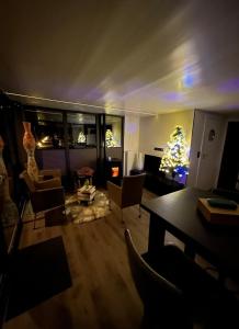 Exclusive Houseboat La Mare 12 x 5 m in Maasbommel的休息区