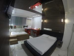 Koupelna v ubytování Motel Glamour