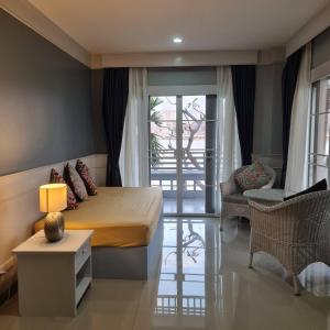 โรงแรม ริเวอร์บรีซ เชียงแสน River Breeze Chiangsean的休息区