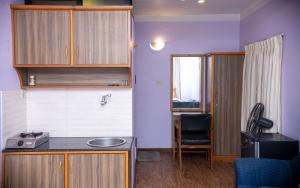Kuchyň nebo kuchyňský kout v ubytování k2Homes