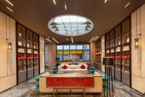 Posezení v ubytování Chengdu Echeng Hotel Chunxi Road Taikoo Li