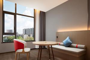 Posezení v ubytování Chengdu Echeng Hotel Chunxi Road Taikoo Li