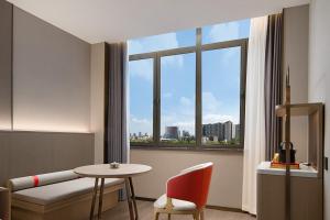 Posezení v ubytování Chengdu Echeng Hotel Chunxi Road Taikoo Li