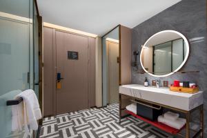 Koupelna v ubytování Chengdu Echeng Hotel Chunxi Road Taikoo Li