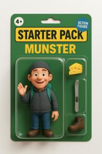 figura zabawki mężczyzny w walizce w obiekcie Grand Mobil Home 6 personnes climatisé avec 3 chambres et 2 salles de bains à Munster en Alsace w mieście Munster