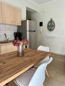 Kuchyň nebo kuchyňský kout v ubytování Sunny apartment