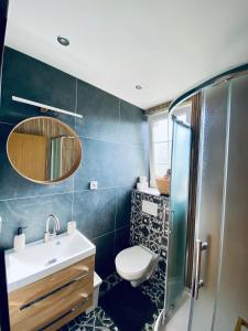 Koupelna v ubytování Apartmány na Horce