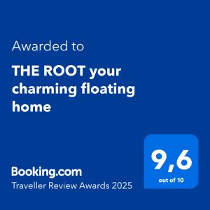 THE ROOT your charming floating home的证书、奖牌、标识或其他文件
