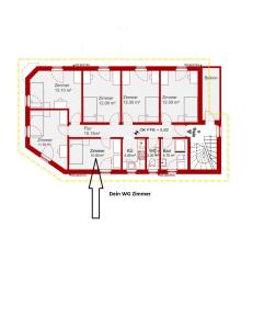 a floor plan of a building at Bifi 55 in Aalen