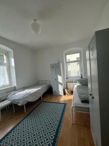 Katil atau katil-katil dalam bilik di Monteurwohnung 5 Personen