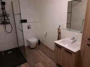 Koupelna v ubytování B&B Hoeve Terwinghe