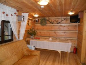 TV a/nebo společenská místnost v ubytování Guest House Ziedkalni