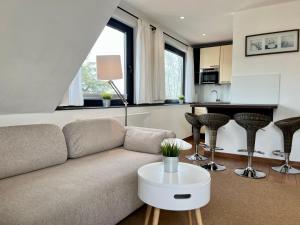 Η κουζίνα ή μικρή κουζίνα στο Appartementhaus Seemöwe Silbermöwe