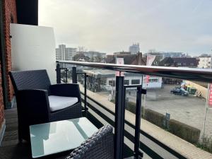 Μπαλκόνι ή βεράντα στο Appartementhaus Seemöwe Silbermöwe