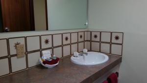 
A bathroom at Highway One Motel
