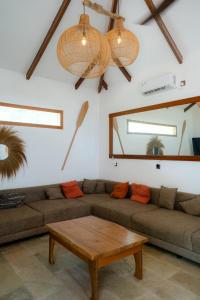 Posezení v ubytování Lances right Surfhouse