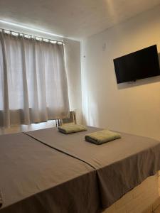 Televisyen dan/atau pusat hiburan di Sonhos ML ApartHotel