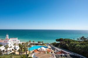 an aerial view of a resort and the ocean at Grand Muthu Oura View Beach Club in Albufeira